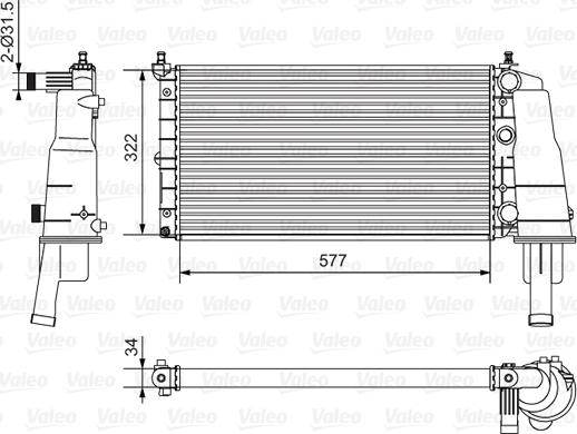 Valeo 734236 - Radiator, mühərrikin soyudulması furqanavto.az