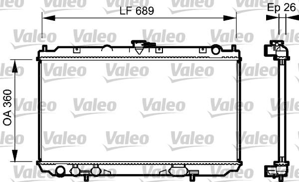 Valeo 734708 - Radiator, mühərrikin soyudulması furqanavto.az