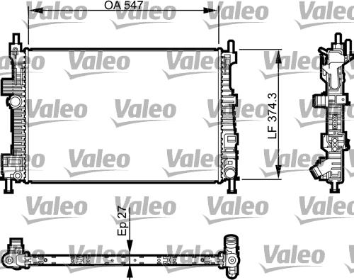 Valeo 735466 - Radiator, mühərrikin soyudulması furqanavto.az