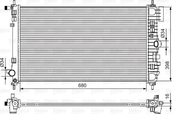 Valeo 735483 - Radiator, mühərrikin soyudulması furqanavto.az