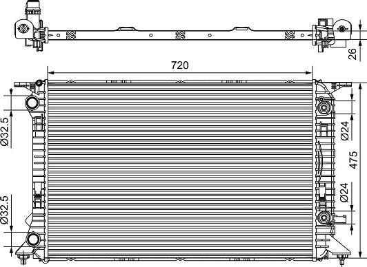 Valeo 735472 - Radiator, mühərrikin soyudulması furqanavto.az