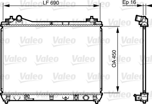 Valeo 735580 - Radiator, mühərrikin soyudulması furqanavto.az