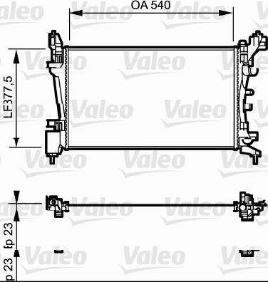 Valeo 735097 - Radiator, mühərrikin soyudulması furqanavto.az