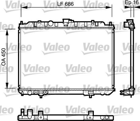 Valeo 735064 - Radiator, mühərrikin soyudulması furqanavto.az