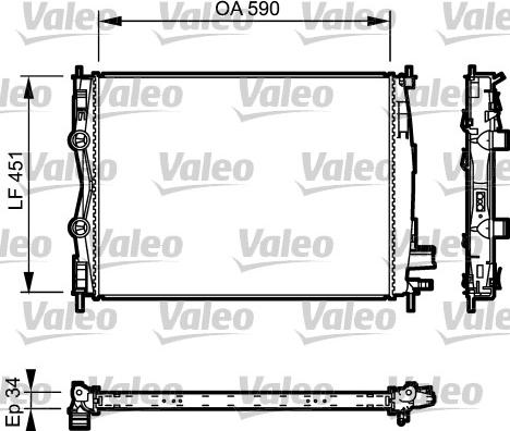 Valeo 735114 - Radiator, mühərrikin soyudulması furqanavto.az