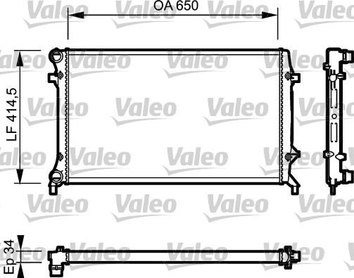 Valeo 735120 - Radiator, mühərrikin soyudulması furqanavto.az