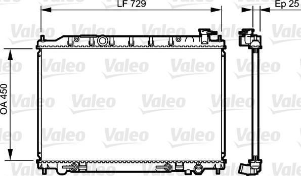 Valeo 735204 - Radiator, mühərrikin soyudulması furqanavto.az