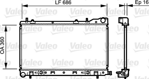 Valeo 735210 - Radiator, mühərrikin soyudulması furqanavto.az