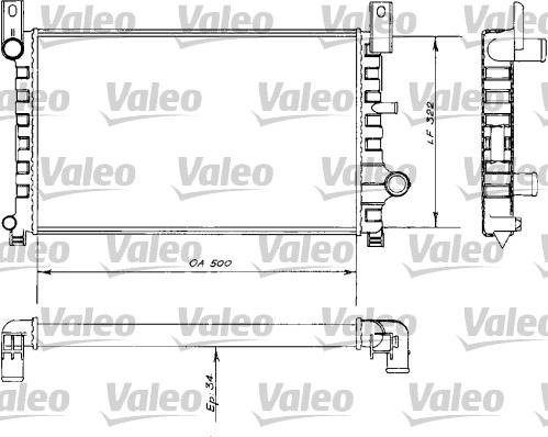 Valeo 730484 - Radiator, mühərrikin soyudulması furqanavto.az