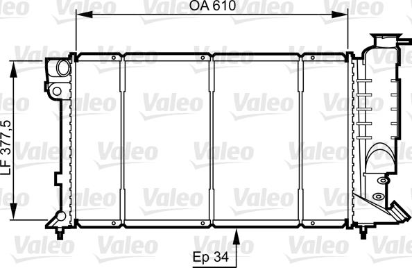 Valeo 730507 - Radiator, mühərrikin soyudulması furqanavto.az