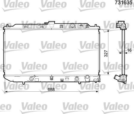 Valeo 731635 - Radiator, mühərrikin soyudulması furqanavto.az