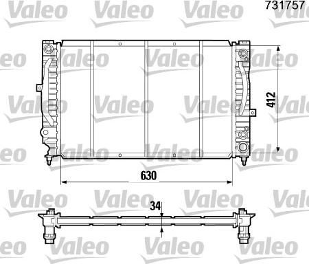 Valeo 731757 - Radiator, mühərrikin soyudulması furqanavto.az