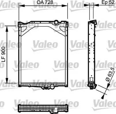 Valeo 733500 - Radiator, mühərrikin soyudulması furqanavto.az