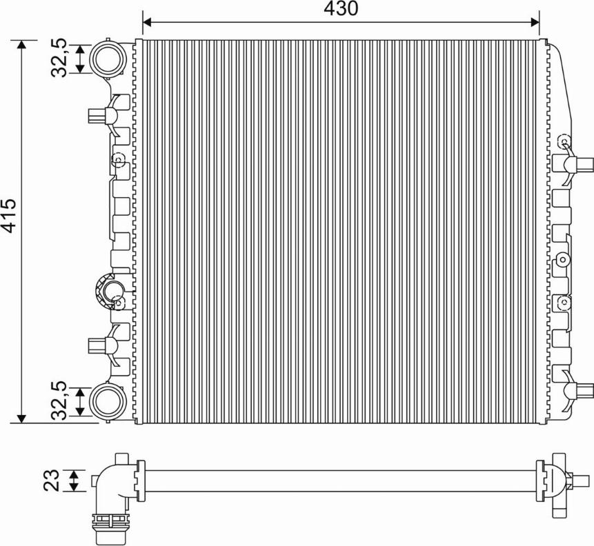 Valeo 733062 - Radiator, mühərrikin soyudulması furqanavto.az