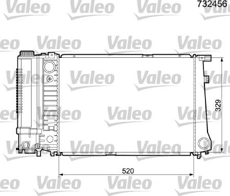 Valeo 732456 - Radiator, mühərrikin soyudulması furqanavto.az