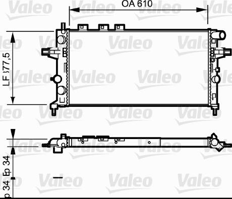 Valeo 732550 - Radiator, mühərrikin soyudulması furqanavto.az