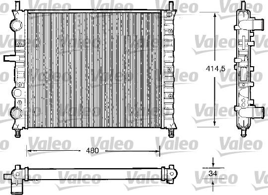 Valeo 732503 - Radiator, mühərrikin soyudulması furqanavto.az