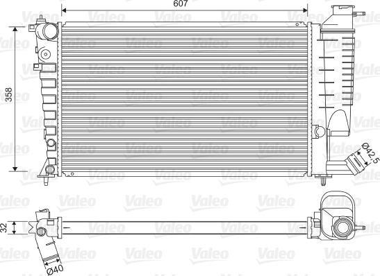 Valeo 732520 - Radiator, mühərrikin soyudulması furqanavto.az