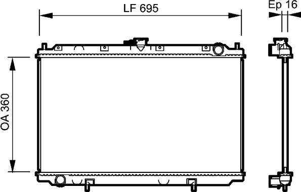 Valeo 732528 - Radiator, mühərrikin soyudulması furqanavto.az