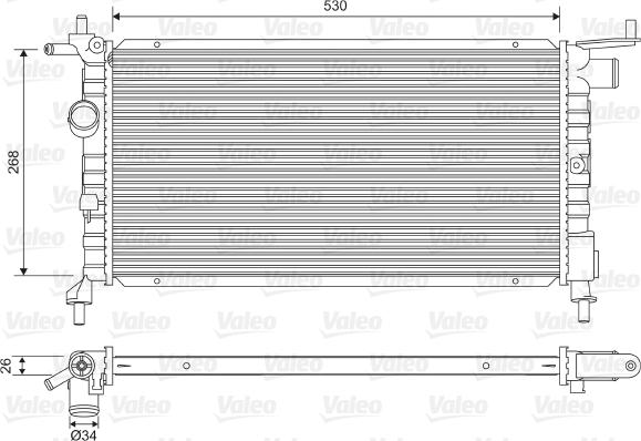 Valeo 732606 - Radiator, mühərrikin soyudulması furqanavto.az