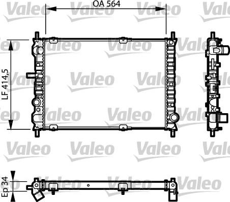 Valeo 732623 - Radiator, mühərrikin soyudulması furqanavto.az