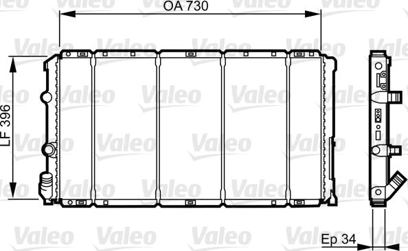 Valeo 732050 - Radiator, mühərrikin soyudulması furqanavto.az