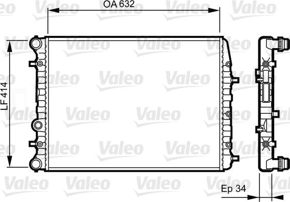 Valeo 732864 - Radiator, mühərrikin soyudulması furqanavto.az