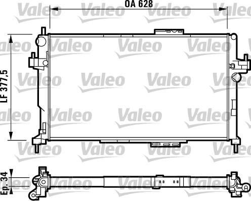 Valeo 732824 - Radiator, mühərrikin soyudulması furqanavto.az