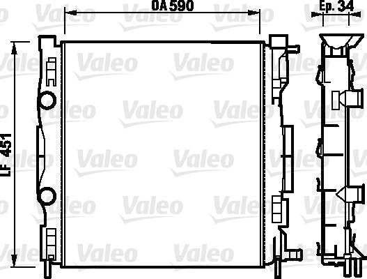 Valeo 732874 - Radiator, mühərrikin soyudulması furqanavto.az