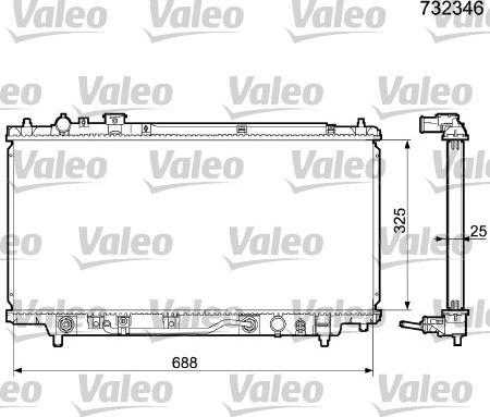 Valeo 732346 - Radiator, mühərrikin soyudulması furqanavto.az