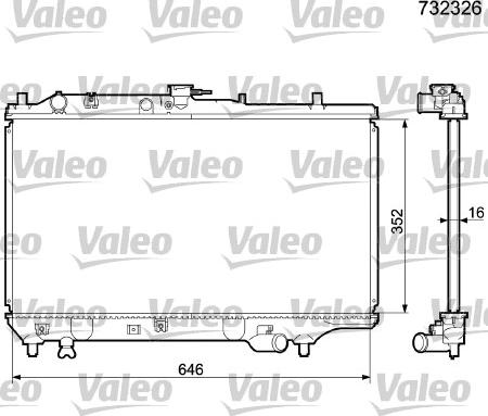 Valeo 732326 - Radiator, mühərrikin soyudulması furqanavto.az