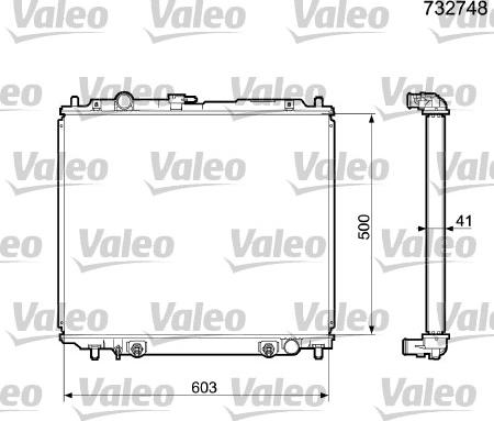 Valeo 732748 - Radiator, mühərrikin soyudulması furqanavto.az