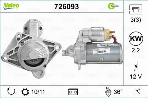 Valeo 726093 - Başlanğıc furqanavto.az