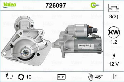 Valeo 726097 - Başlanğıc furqanavto.az