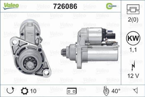 Valeo 726086 - Başlanğıc furqanavto.az