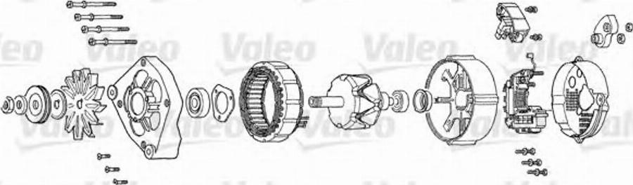 Valeo A14V03 - Gərginlik tənzimləyicisi, alternator furqanavto.az