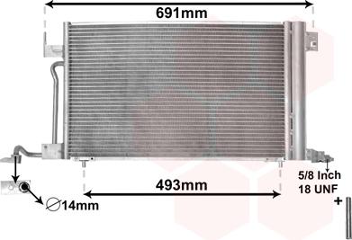 Van Wezel 40005186 - Kondenser, kondisioner furqanavto.az