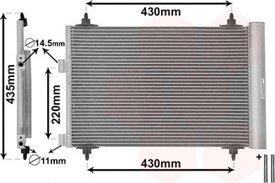 Van Wezel 40005209 - Kondenser, kondisioner furqanavto.az