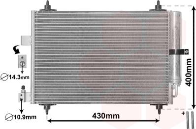 Van Wezel 40005286 - Kondenser, kondisioner furqanavto.az