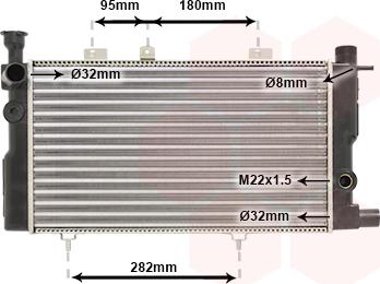 Van Wezel 40002095 - Radiator, mühərrikin soyudulması furqanavto.az