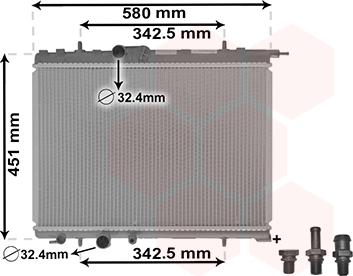 Van Wezel 40002001 - Radiator, mühərrikin soyudulması furqanavto.az