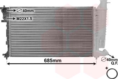 Van Wezel 40002141 - Radiator, mühərrikin soyudulması furqanavto.az