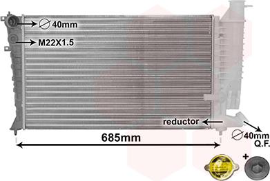 Van Wezel 40002142 - Radiator, mühərrikin soyudulması furqanavto.az