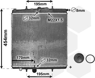 Van Wezel 40002188 - Radiator, mühərrikin soyudulması furqanavto.az