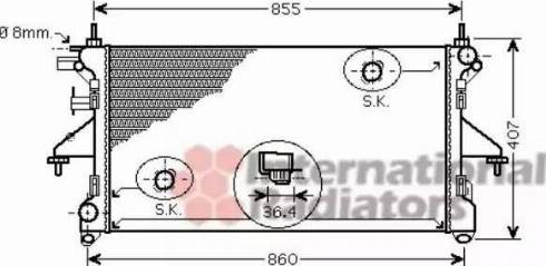 Van Wezel 40002305 - Radiator, mühərrikin soyudulması furqanavto.az