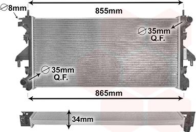 Van Wezel 40002308 - Radiator, mühərrikin soyudulması furqanavto.az