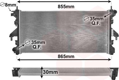 Van Wezel 40002310 - Radiator, mühərrikin soyudulması furqanavto.az