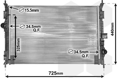 Van Wezel 40002386 - Radiator, mühərrikin soyudulması furqanavto.az