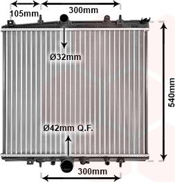 Van Wezel 40002331 - Radiator, mühərrikin soyudulması furqanavto.az