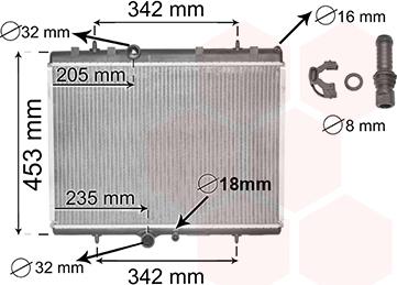 Van Wezel 40002249 - Radiator, mühərrikin soyudulması furqanavto.az